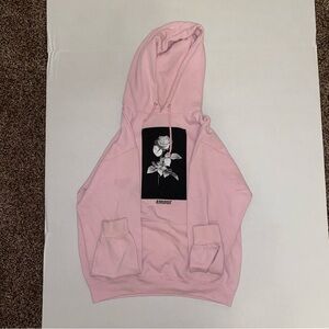 Pink Hoodie with Floral Design